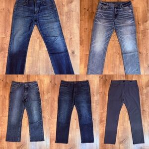 Men’s Jeans Bundle 6 Pairs - American Eagle, C Of H, Lucky, And J.Crew Sz 32-34